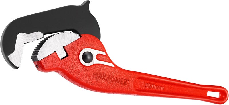 Max Power 14-inch Pipe Wrench, Self-Adjusting Pipe Wrench, Rapid Grip Multi-function Quick Self Adjustable Plumbing Pipe Capacity 0.7"-2" - Image 1